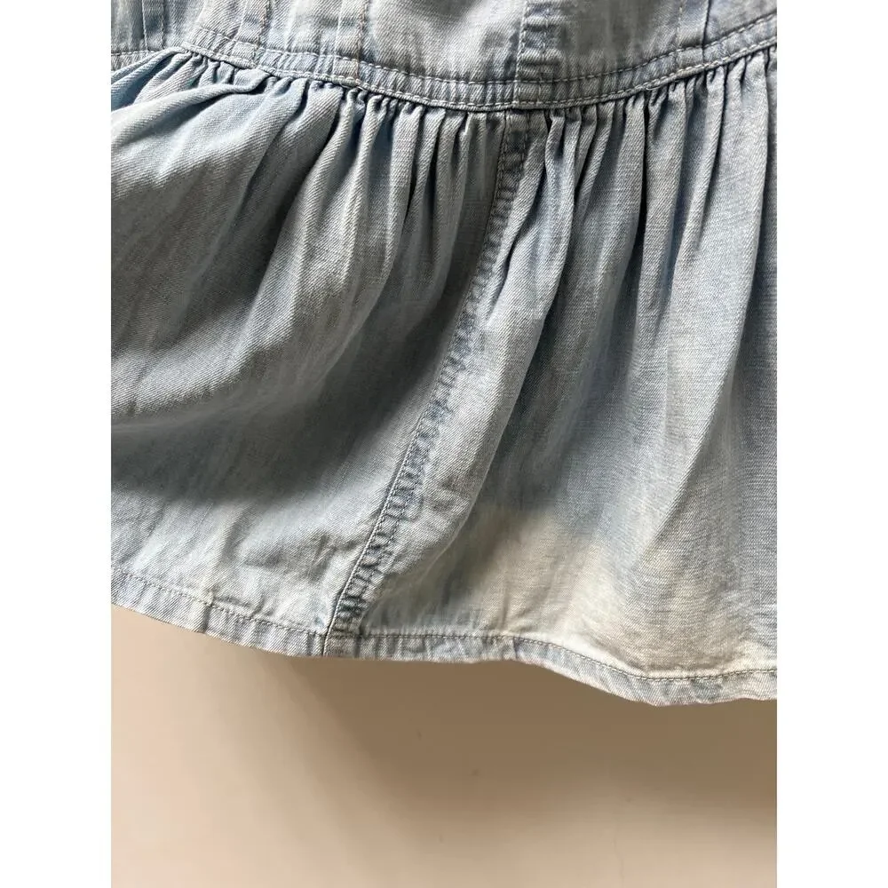 Free People We the Free Roselle Denim Mini Skirt Size L